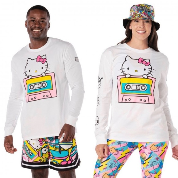 NWT Hello Kitty x Zumba White Long Sleeve Tee XL - Picture 2 of 5